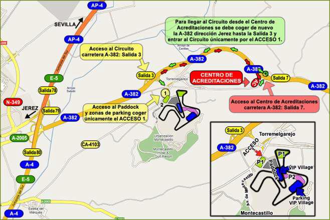 Accreditation Center and Jerez-Angel Nieto Circuit Plan